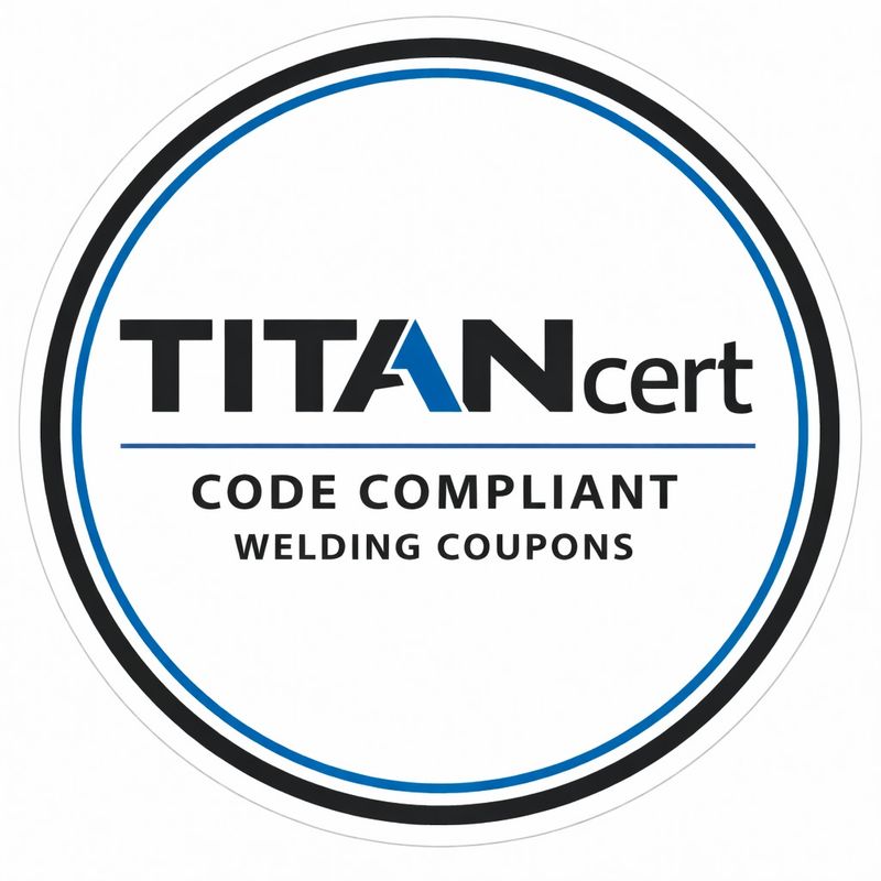 AWS D1.1 welding test plate by TitanCert — code-compliant welder qualification coupon